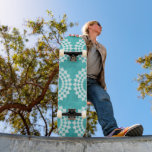 Modern Abstract Blue White Mandala Pattern Skateboard<br><div class="desc">Modern Abstract Blue White Mandala Pattern skateboard. Modern cool skateboard with an abstract blue and white mandala pattern. Design inspired by the beautiful colors of the sky.</div>