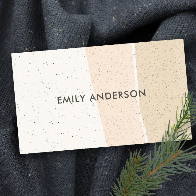 MODERN ABSTRACT BLUSH PINK CERAMIC TEXTURE WAVES BUSINESS CARD (Creator Uploaded)