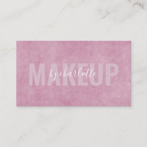 Modern Abstract Blush Pink Makeup Artist Beauty Business Card