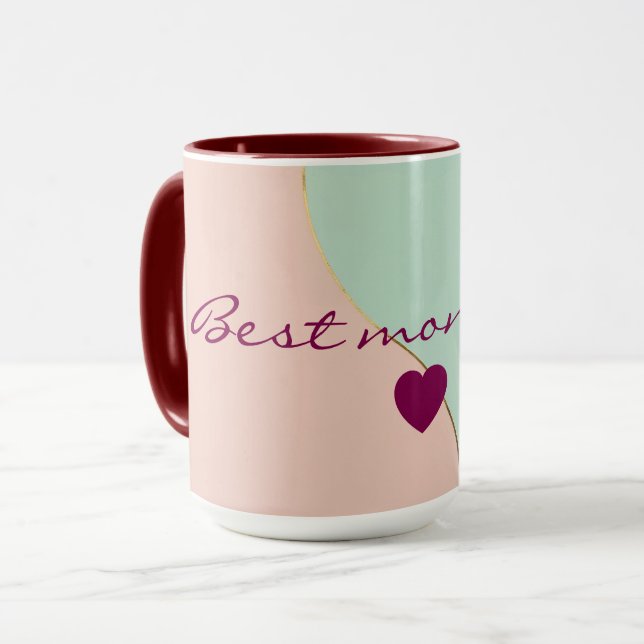 Modern Abstract Blush Pink Mint Collection Mug (Front Left)