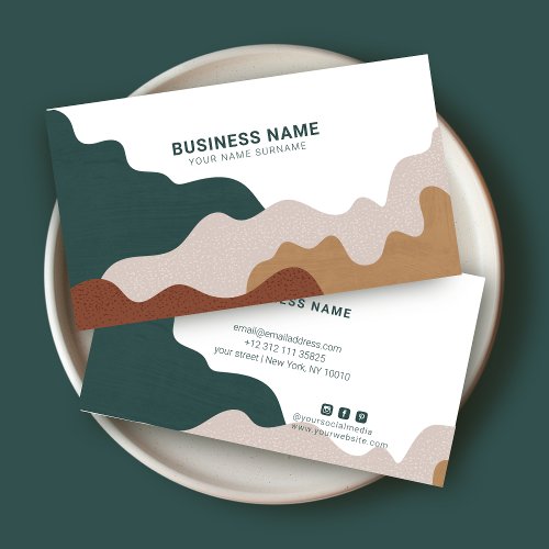 Modern Abstract Boho Business Card