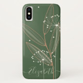 Modern Abstract Boho Floral Plant Art Decor Case-Mate iPhone Case (Back)