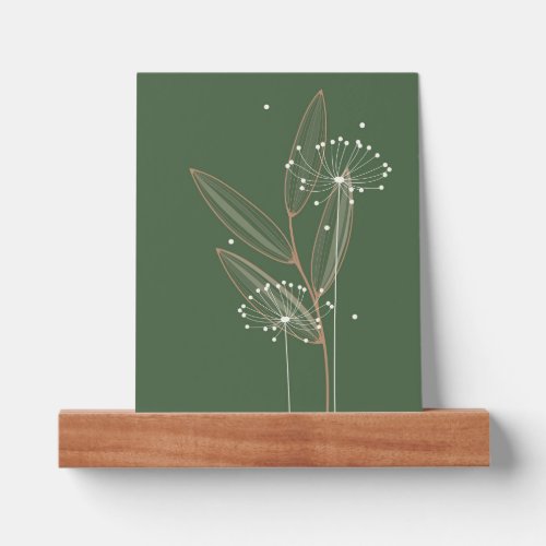 Modern Abstract Boho Floral Plant Art Dcor Picture Ledge