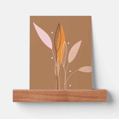 Modern Abstract Boho Floral Plant Art  Picture Ledge