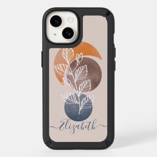 Modern Abstract Boho Plant Foliage Art Dcor Speck iPhone 14 Case