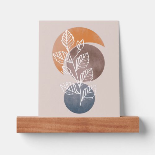 Modern Abstract Boho Plant Foliage Artwork Picture Ledge