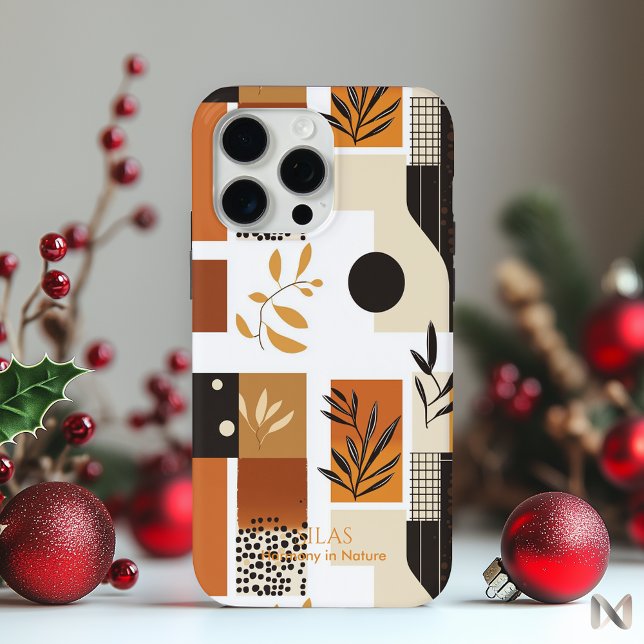 Modern Abstract Botanical Earthy Minimalist Case-Mate iPhone Case (Creator Uploaded)