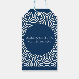 Modern Abstract Boutique QR Code Gift Tags