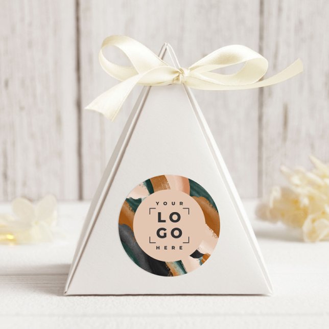 Modern Abstract Brush Stroke Business Logo Sticker (Creator Uploaded)