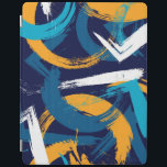 Modern Abstract Brush Strokes Blue Orange Pattern iPad Smart Cover<br><div class="desc">This modern design features a pattern of colorful brush strokes in blue,  teal,  orange and white #ipad #ipadcases #cases #electronics #ipadcovers #cool #birthdaygifts #christmasgifts #holidaygifts #gifts</div>