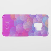 Modern Abstract Bubbles Geometric Pattern Purple Uncommon Samsung Galaxy Case (Back (Horizontal))