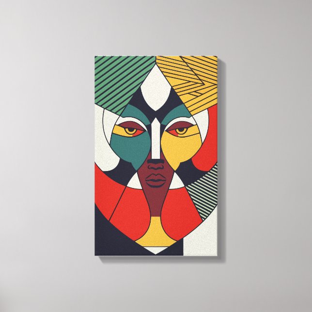 modern abstract canvas prints geometric art (Front)