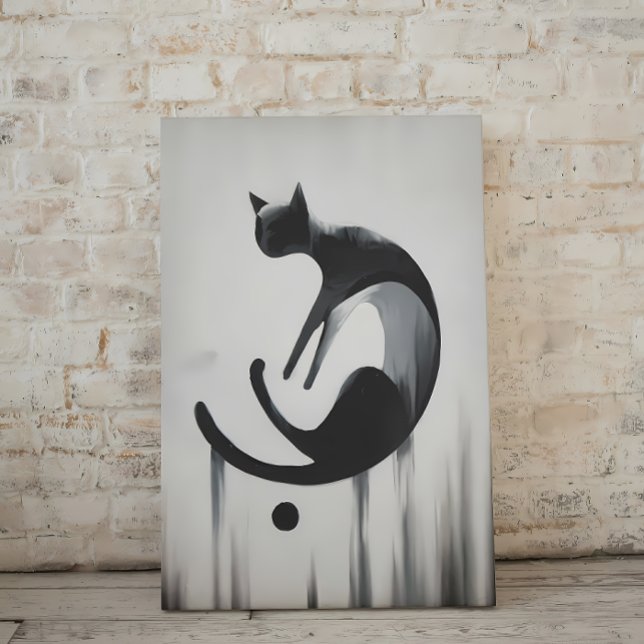 Modern Abstract Cat Acrylic Wall Art – Minimalist  (Creator Uploaded)