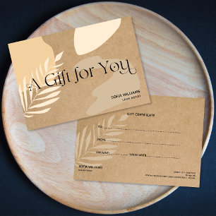 Modern abstract Certificate Gift Card