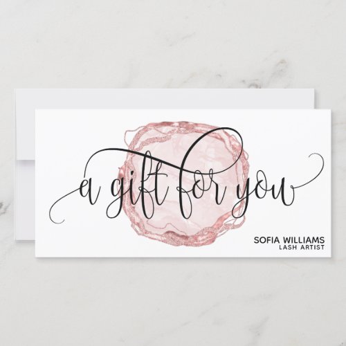 Modern abstract Certificate Gift Card Add Logo