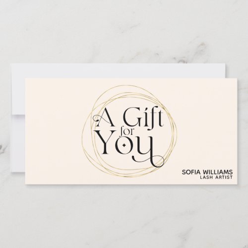 Modern abstract Certificate Gift Card Add Logo