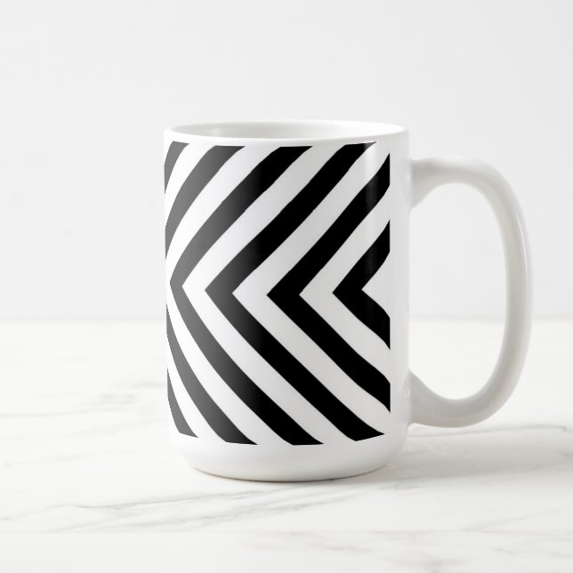 Modern Abstract Chevron Pattern Coffee Mug (Right)