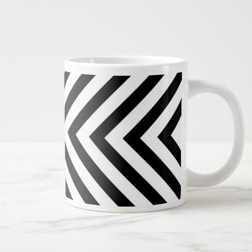 Modern Abstract Chevron Pattern Giant Coffee Mug