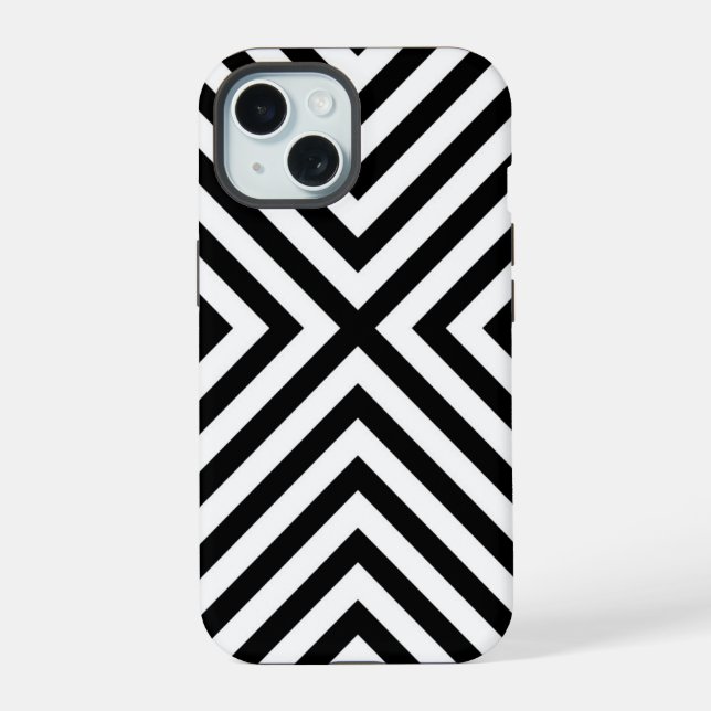 Modern Abstract Chevron Pattern Iphone Case (Back)