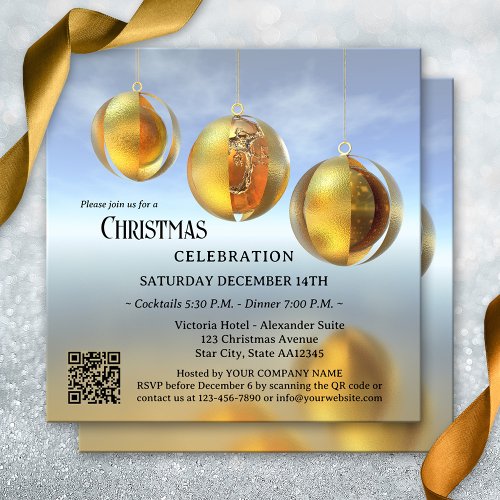 Modern Abstract Christmas Company Party Invitation