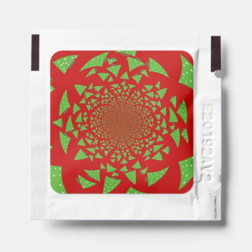 Modern Abstract Christmas Fractal Hand Sanitizer Packet