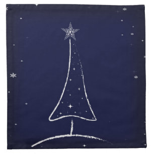 Modern Abstract Christmas Tree Cloth Napkin