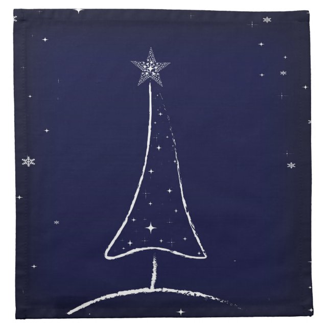 Modern Abstract Christmas Tree Cloth Napkin (Front)