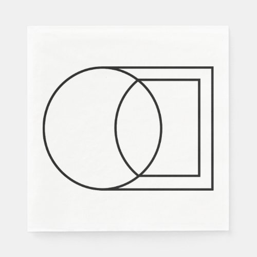 Modern Abstract Circle Square Art  Napkins