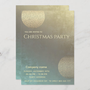 Modern abstract circles corporate Christmas party Invitation