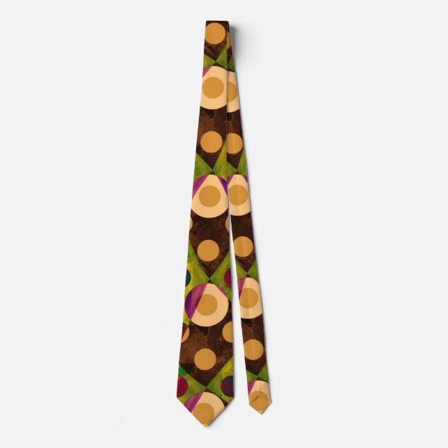 Modern Abstract Circles Neck Tie (Front)