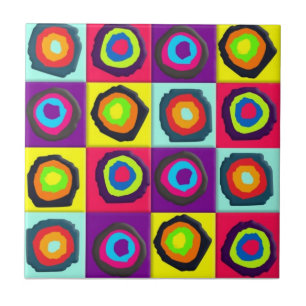 Modern Abstract Circles Pattern Ceramic Tile