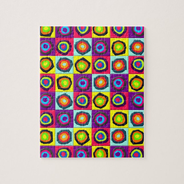 Modern Abstract Circles Pattern Jigsaw Puzzle (Vertical)
