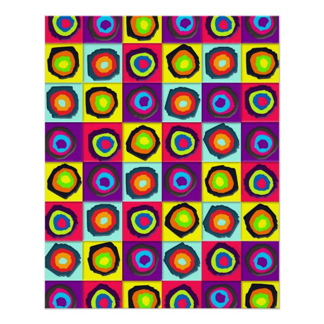Modern Abstract Circles Pattern Poster (Front)