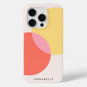 Modern Abstract Circles Red Yellow Pink Minimalist Case-Mate iPhone Case (Back)