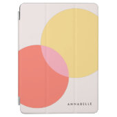 Modern Abstract Circles Red Yellow Pink Minimalist iPad Air Cover (Front)