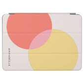 Modern Abstract Circles Red Yellow Pink Minimalist iPad Air Cover (Horizontal)