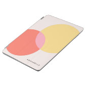 Modern Abstract Circles Red Yellow Pink Minimalist iPad Air Cover (Side)