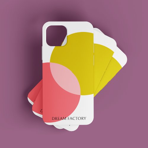 Modern Abstract Circles Yellow Pink Minimalist _  Case_Mate iPhone 14 Pro Max Case