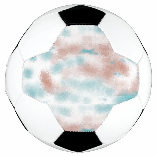 Modern Abstract Clouds  Soccer Ball (Front)