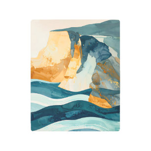 Modern Abstract Coastal Metal Print