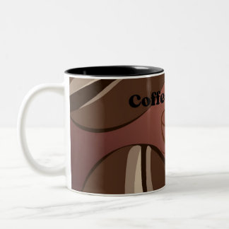 modern abstract coffee art mug 