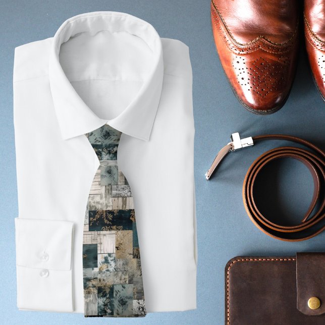 Modern Abstract Collage Statement Pattern Neck Tie (Creator Uploaded)