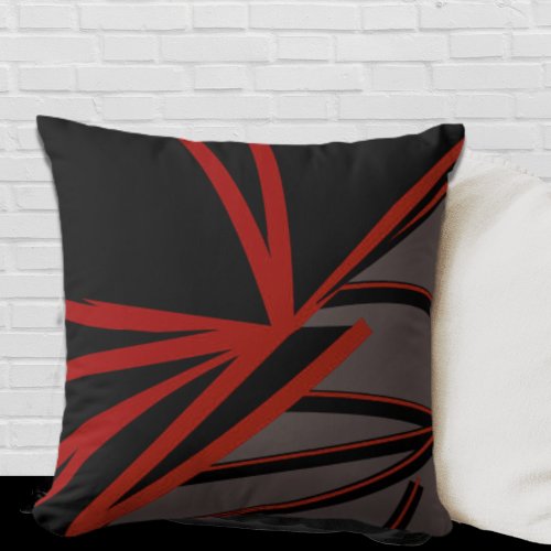 Modern Abstract Color Block Throw Pillow