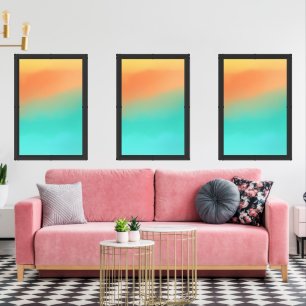 modern abstract color gradient  wall art sets