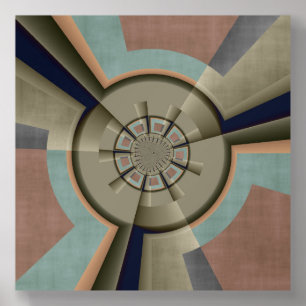Modern Abstract Color Harmony Fractal Art Graphic Acrylic Photo Tile