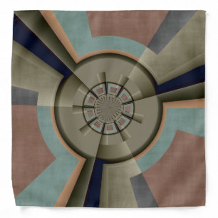 Modern Abstract Color Harmony Fractal Art Graphic Bandana