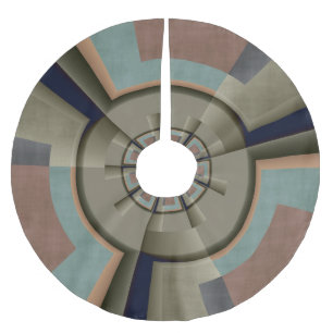 Modern Abstract Color Harmony Fractal Art Graphic Brushed Polyester Tree Skirt