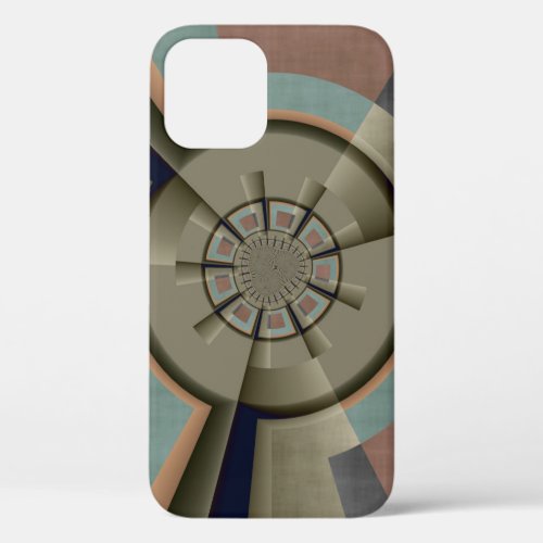Modern Abstract Color Harmony Fractal Art Graphic iPhone 12 Case