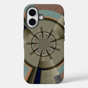 Modern Abstract Color Harmony Fractal Art Graphic iPhone 16 Case