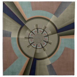 Modern Abstract Color Harmony Fractal Art Graphic Cloth Napkin